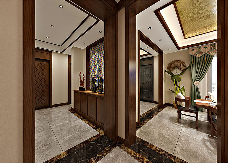 450㎡東南亞中式混搭山與城（圖ZMTEzOTYwMzI0） - 家裝設(shè)計(jì) - 站酷設(shè)計(jì)師華潯品味裝飾原創(chuàng)素材 - 站酷ZCOOL