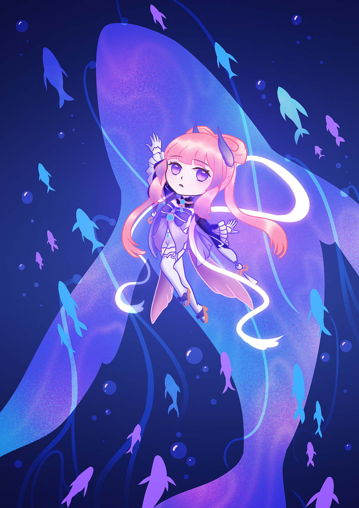 原神同人q版插画_想要火焰的果酱-站酷zcool