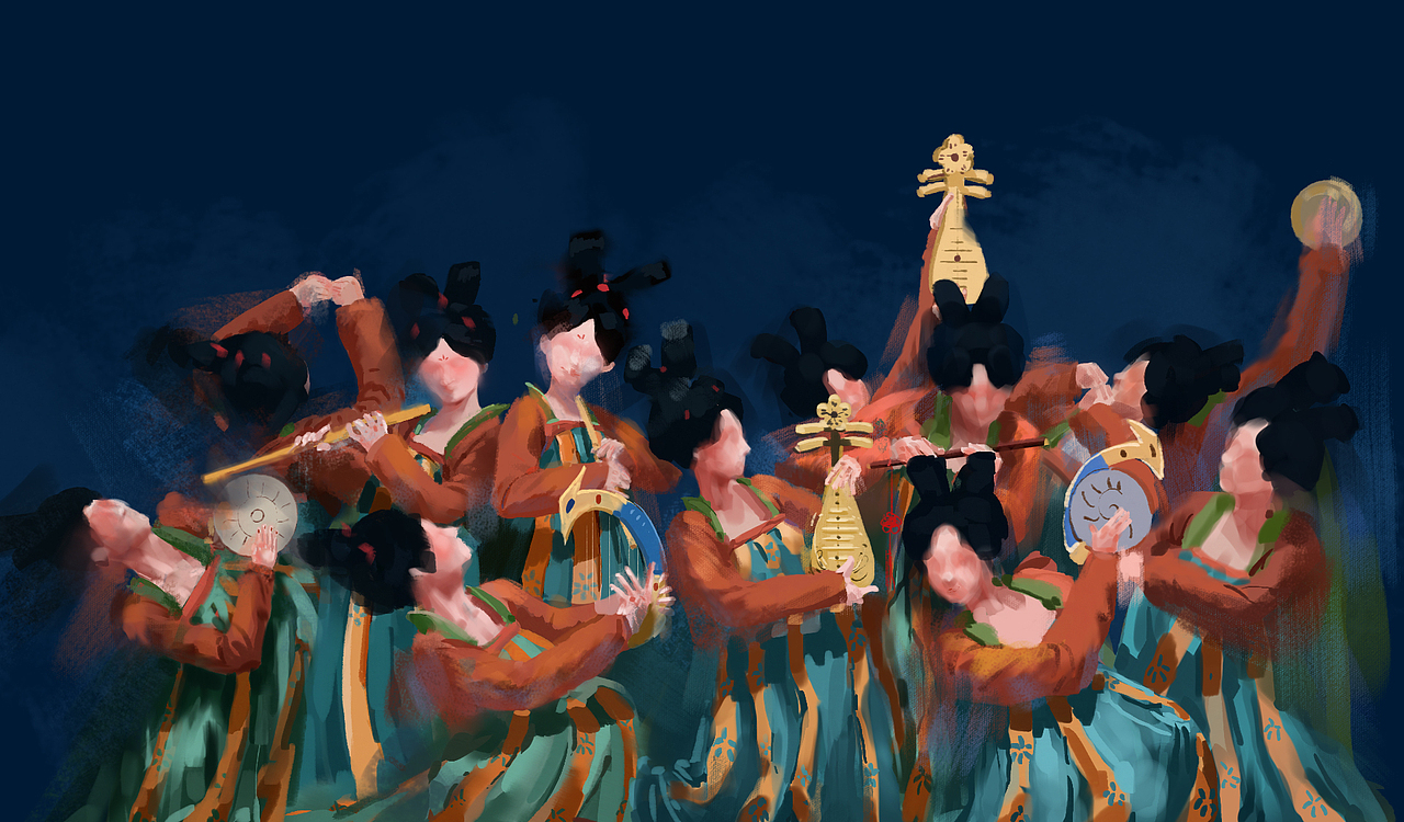 唐宫夜宴（图ZMjQzODE2MDA0） - 创作习作 - 站酷设计师辣莓不辣原创素材 - 站酷ZCOOL