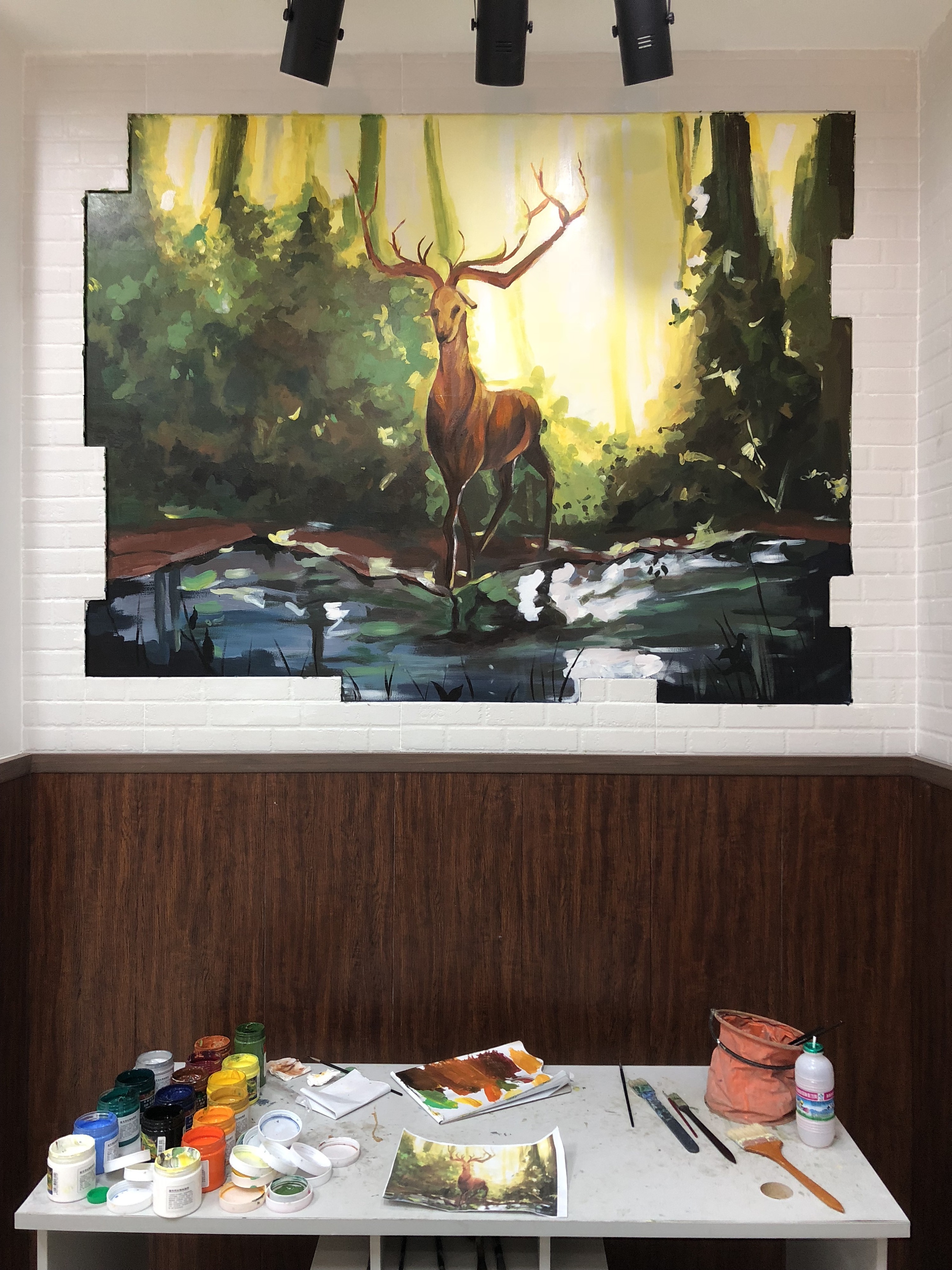 墙绘|纯艺术|油画|白兔糖唐 - 原创作品 - 站酷 (zcool)