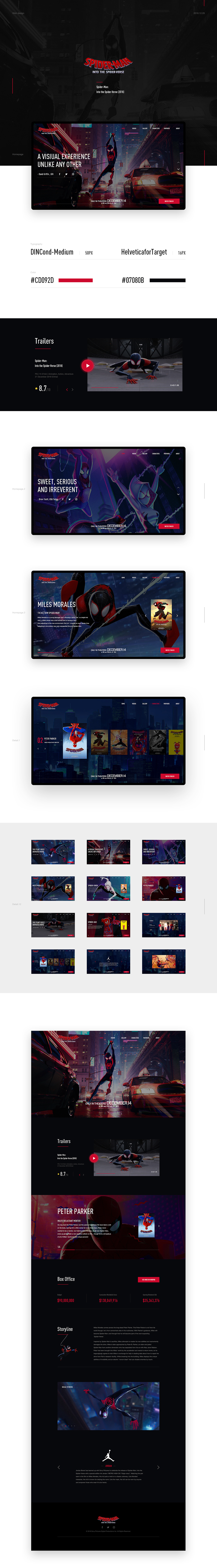 Spider-Man Into the Spider-Verse Webdesign#（图ZMTQwMzIxMzE2） - 企业官网 - 站酷设计师Sawyerchan原创素材 - 站酷ZCOOL