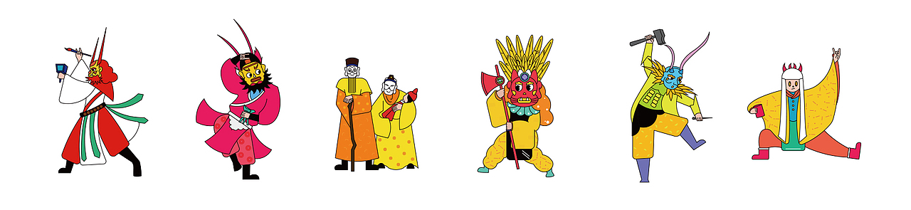 毕业设计《“傩舞”动态系列插画设计》
