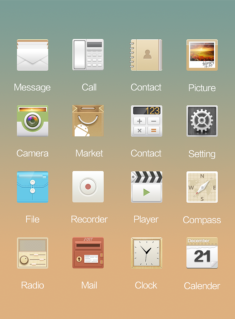 临摹的一小组icon