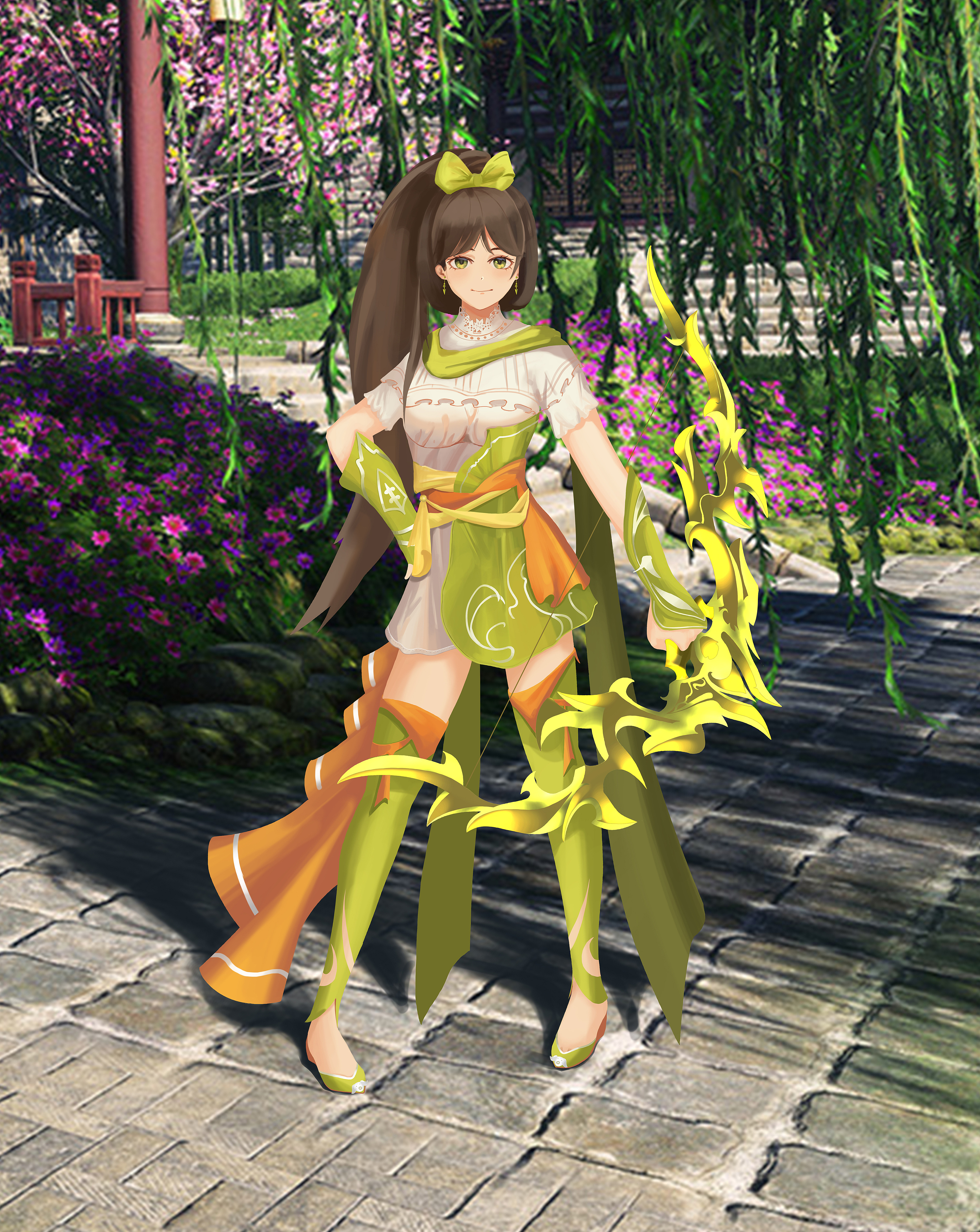 角色:二次元女弓手