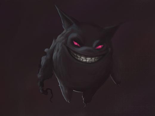 神奇寶貝（耿鬼）（個人主頁-ZNDkwNjI3MTY=） - 游戲原畫 - 站酷設計師MrBlacki原創(chuàng)素材 - 站酷ZCOOL