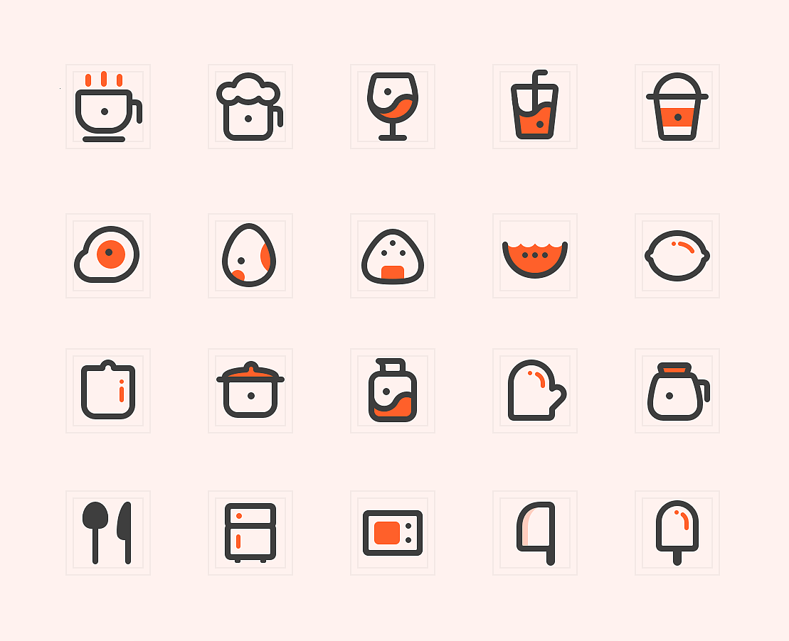 食品类线性icon练习一组（图ZNTEwMzkxMTY=） - 图标 - 站酷设计师fenghai12388原创素材 - 站酷ZCOOL
