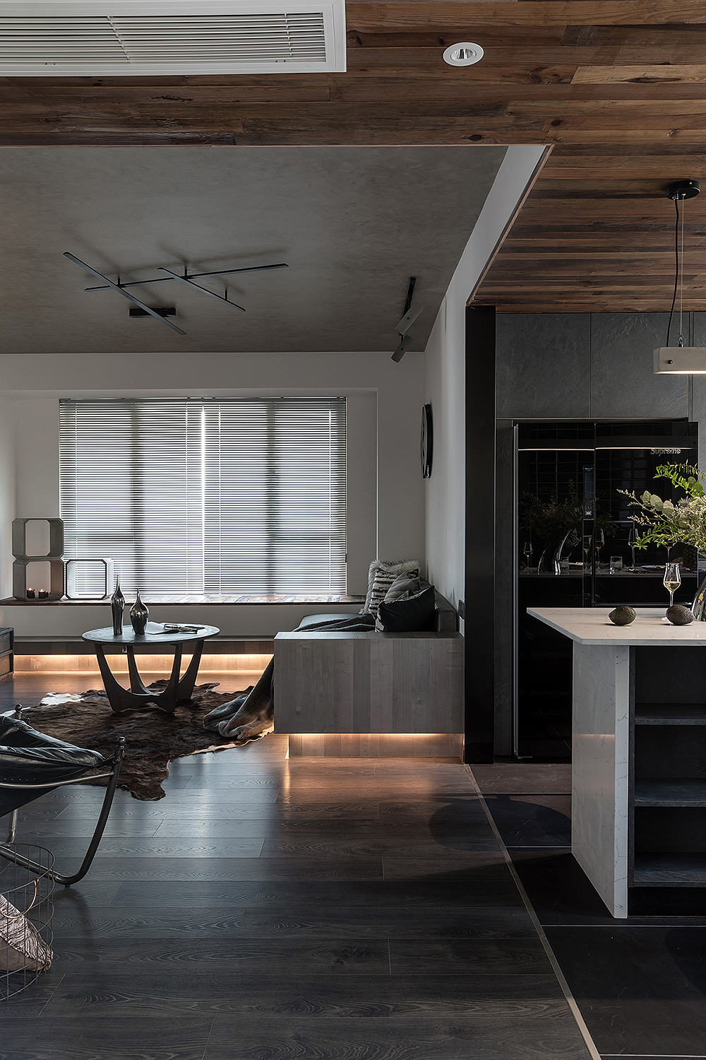 #墨菲空间研究社# 复古现代风客厅