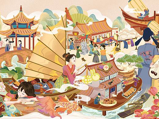 插画|京杭大运河文创