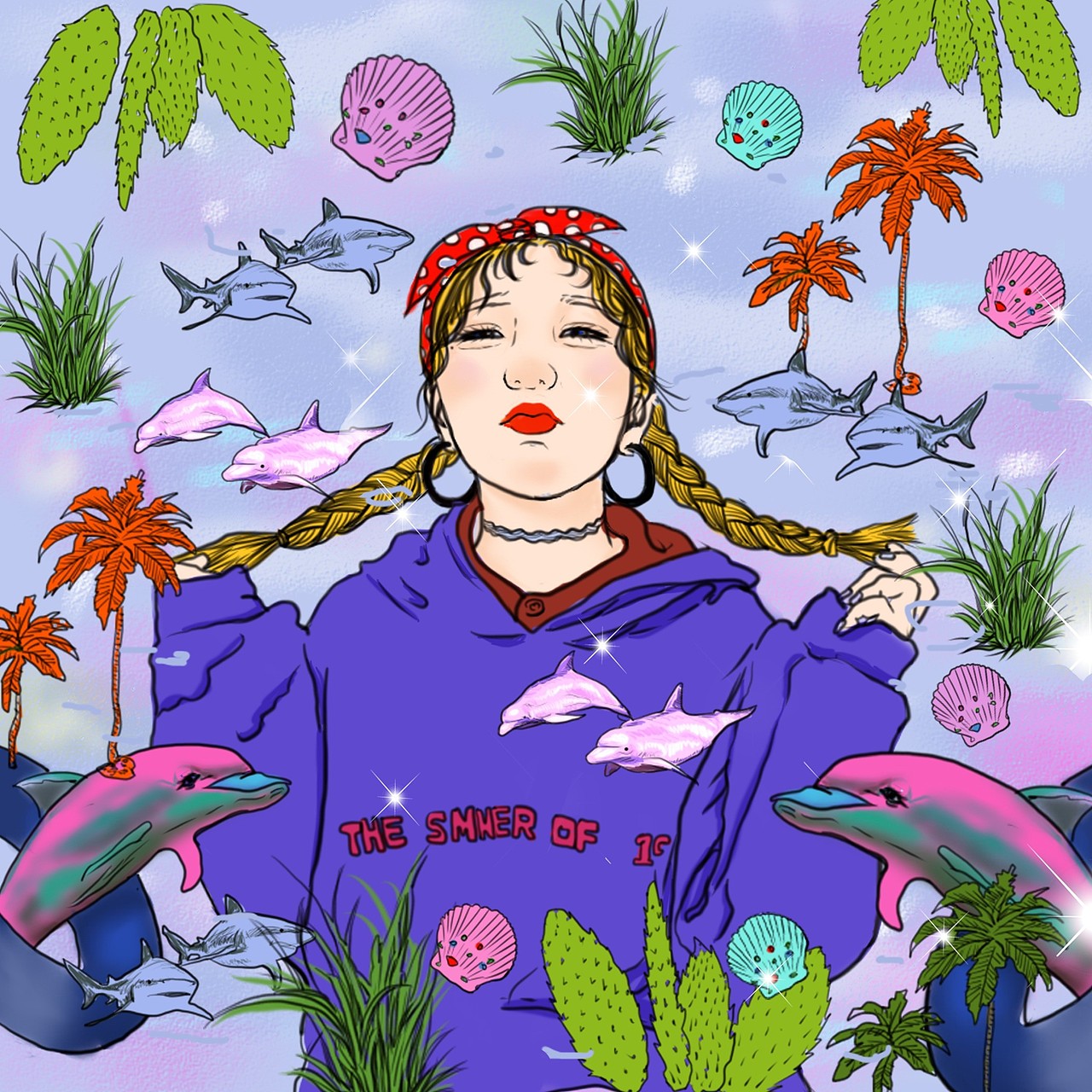 chill girl 插画系列