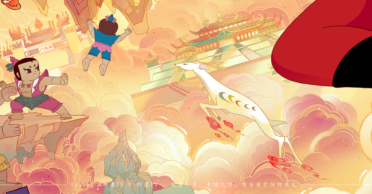 京东618×上美影（图ZMjA4OTY1Mjk2） - 商业插画 - 站酷设计师特浓TN原创素材 - 站酷ZCOOL