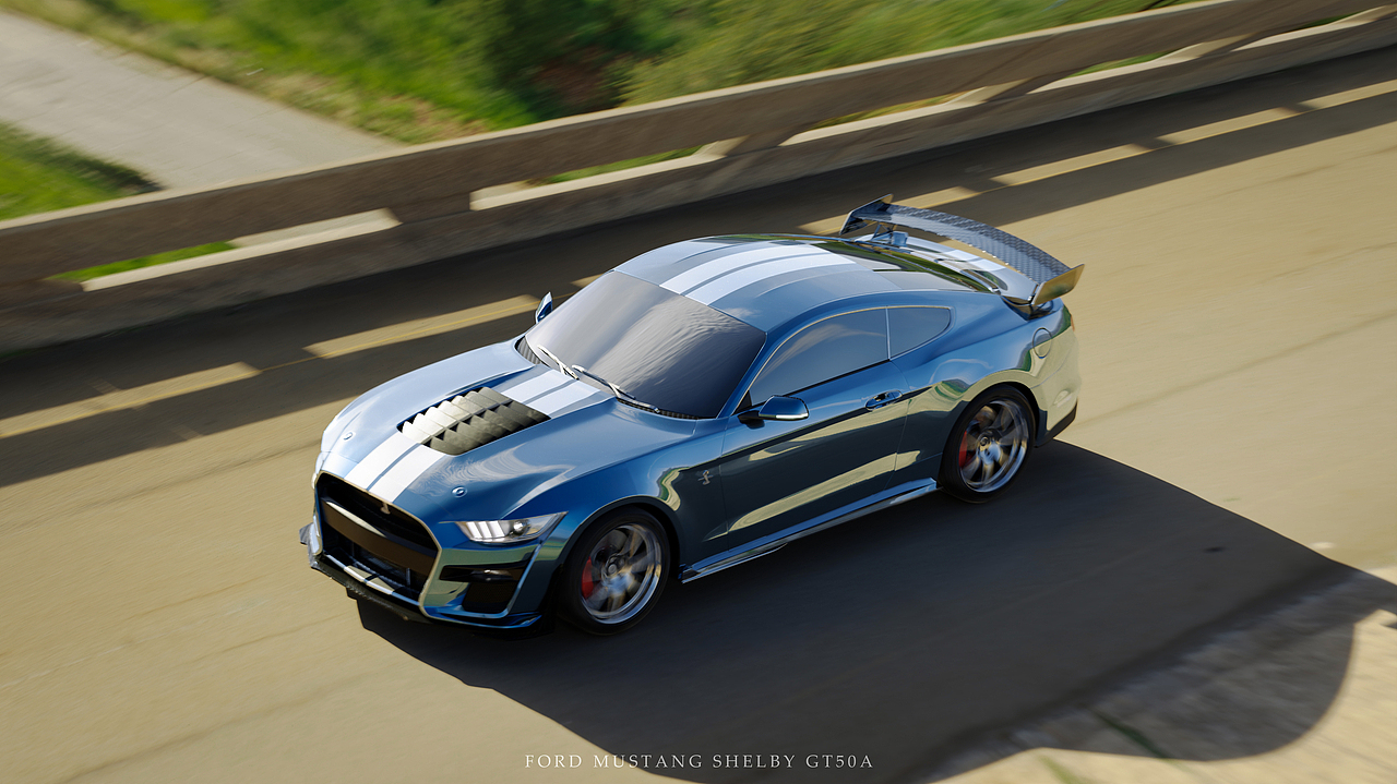 FORD MUSTANG SHELBY GT500 - Blender渲染