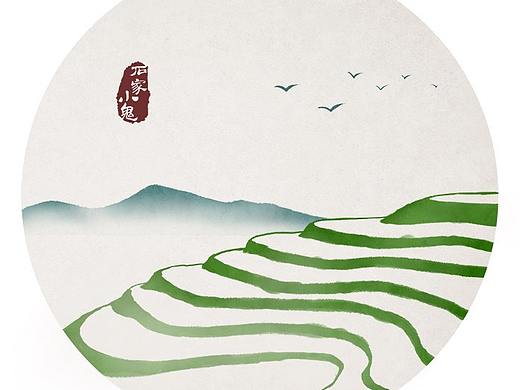 梯田插画