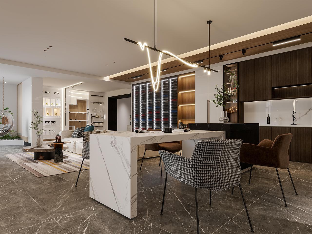 家居软装设计工作室|空间|商业空间设计|1992效果图李倩倩_原创作品