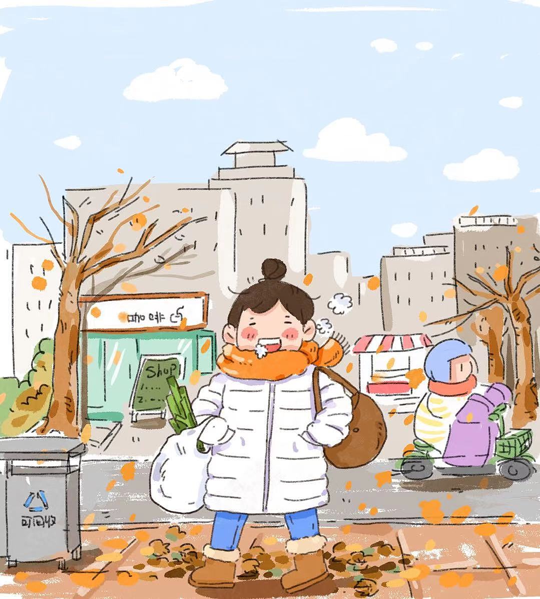 一个爱画画的全职妈妈,日常手绘潍坊/插画师/1年前/11浏览小小栀smile