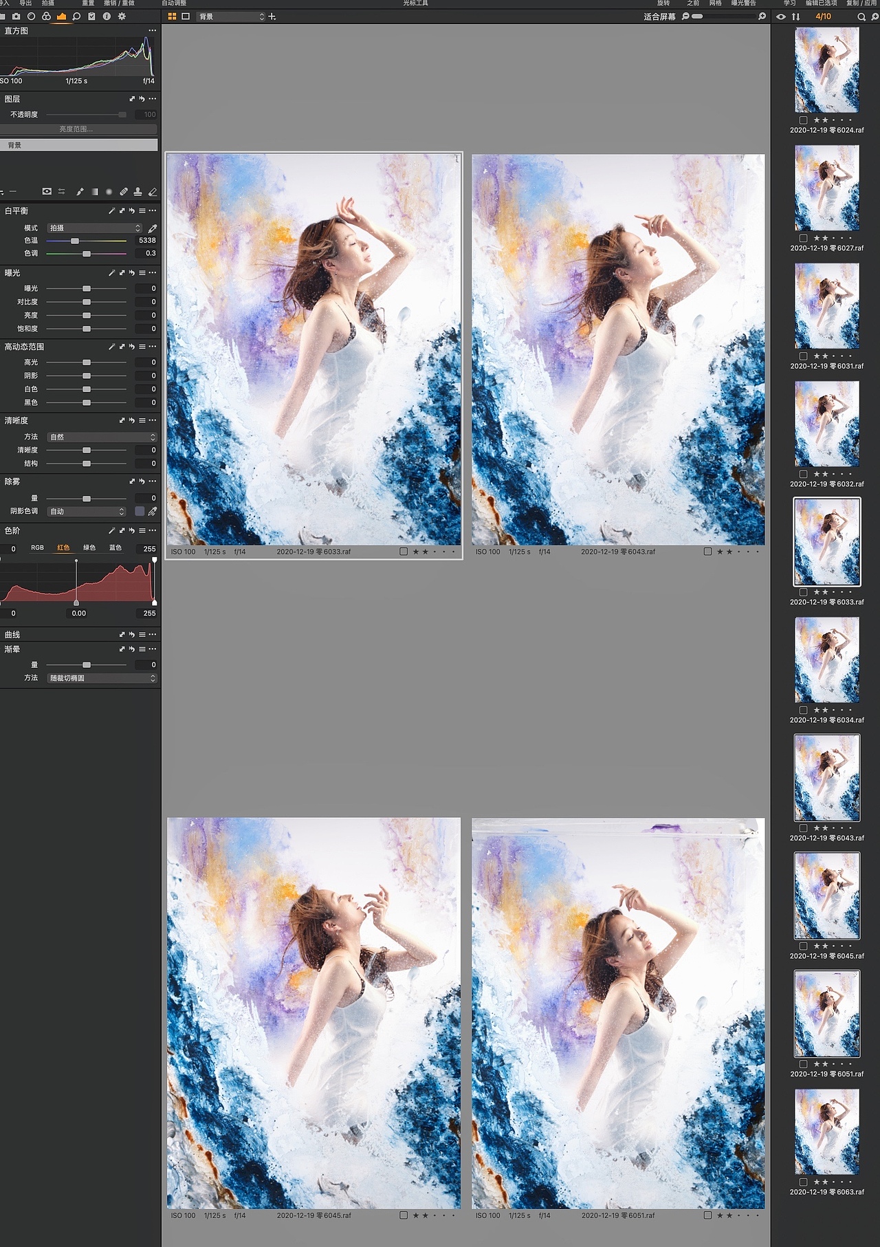 浮世绘风绘板人像拍摄