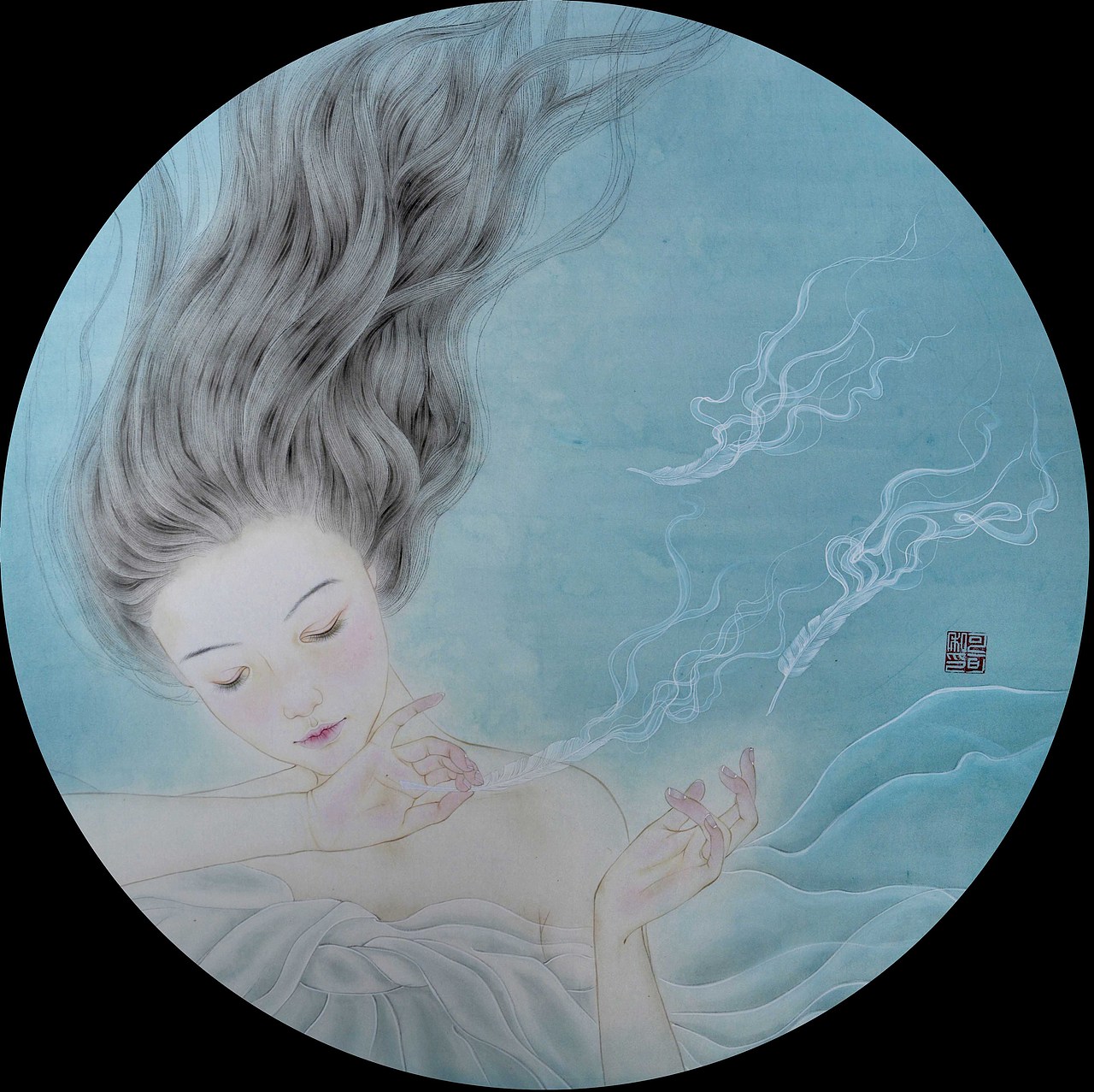 【蓝调】之【梦像雾一样散去】（图ZODQ5MzUwNzI=） - 绘画 - 站酷设计师ruby可可原创素材 - 站酷ZCOOL