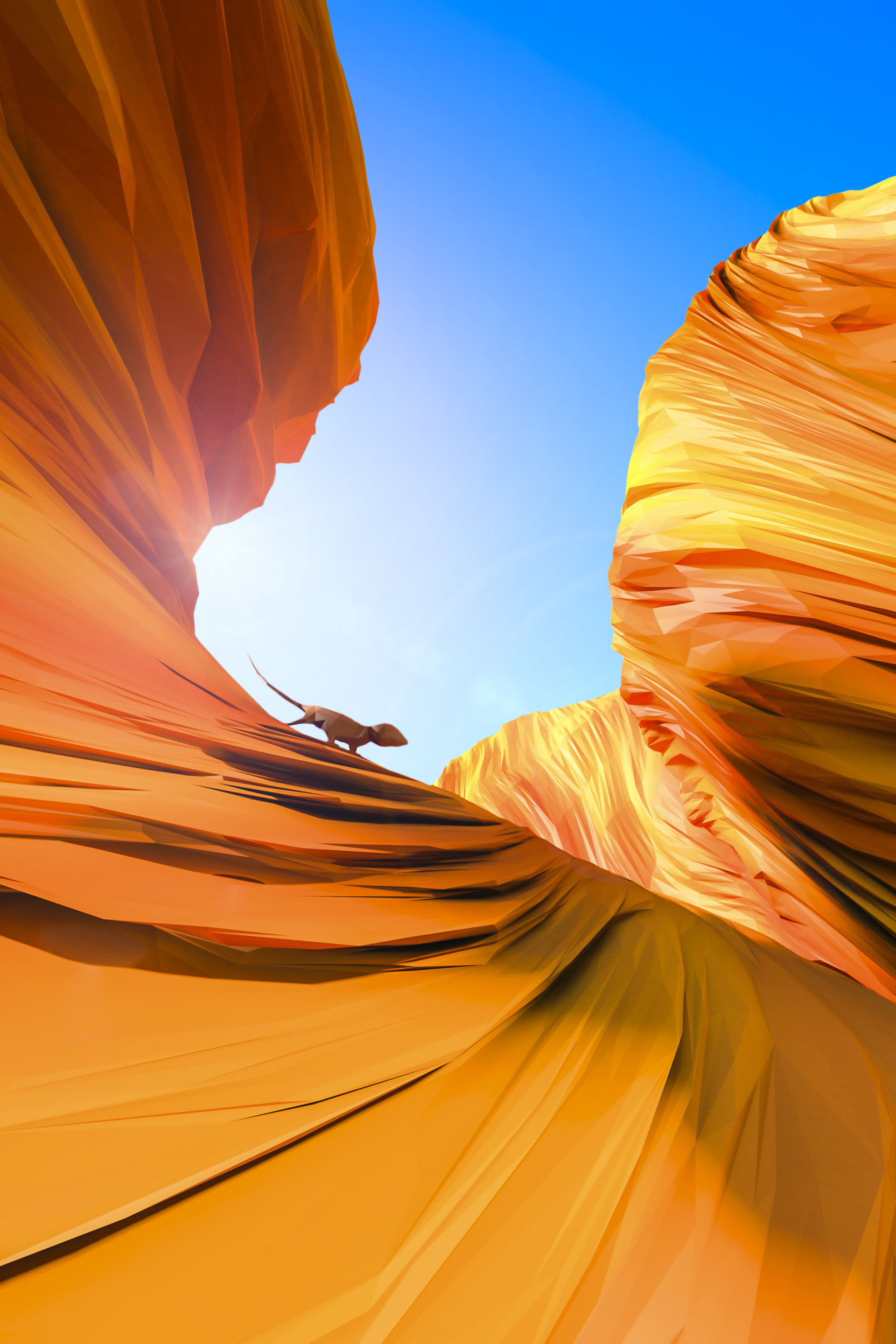 low poly 风格手机壁纸 另附工程下载