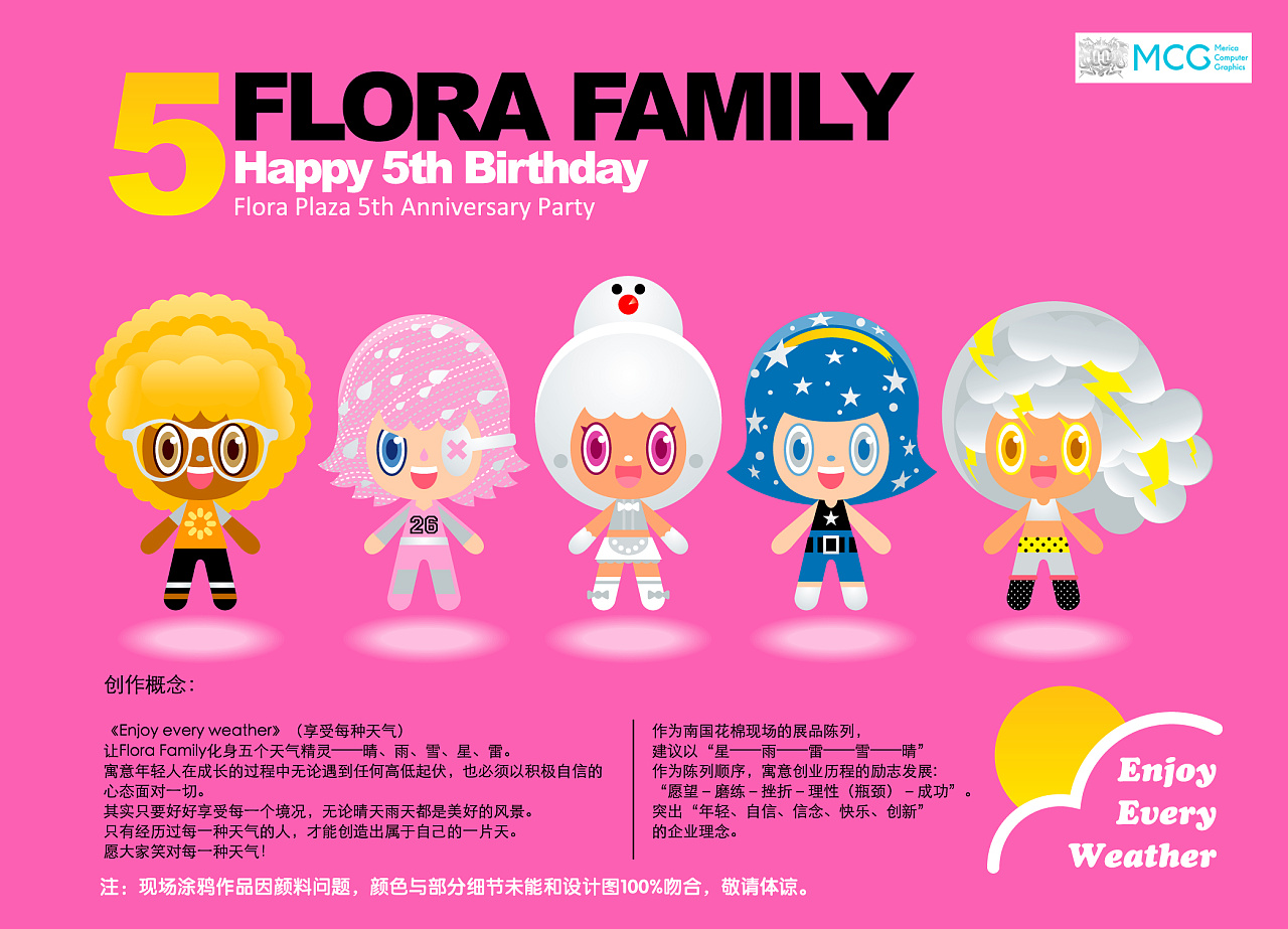 南国花锦flora family二次创作 现场彩绘