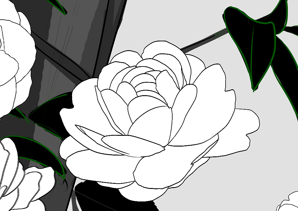 花间——猫与花（图ZOTAyOTU0MTY=） - 艺术插画 - 站酷设计师布傻傻原创素材 - 站酷ZCOOL