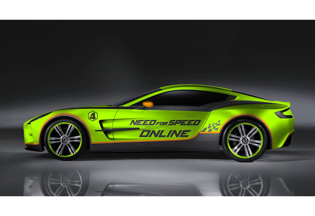 极品飞车——阿斯顿马丁one77车身设计|平面|图案|1025090603 - 原创