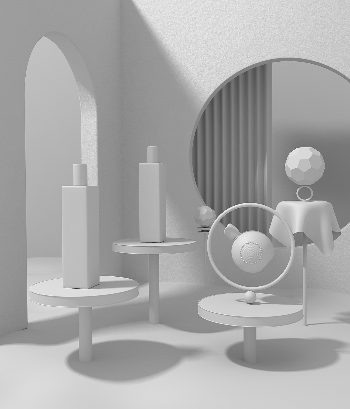 c4d场景搭建及渲染