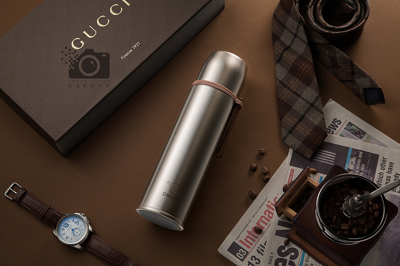 迪诺彩色保温杯拍摄