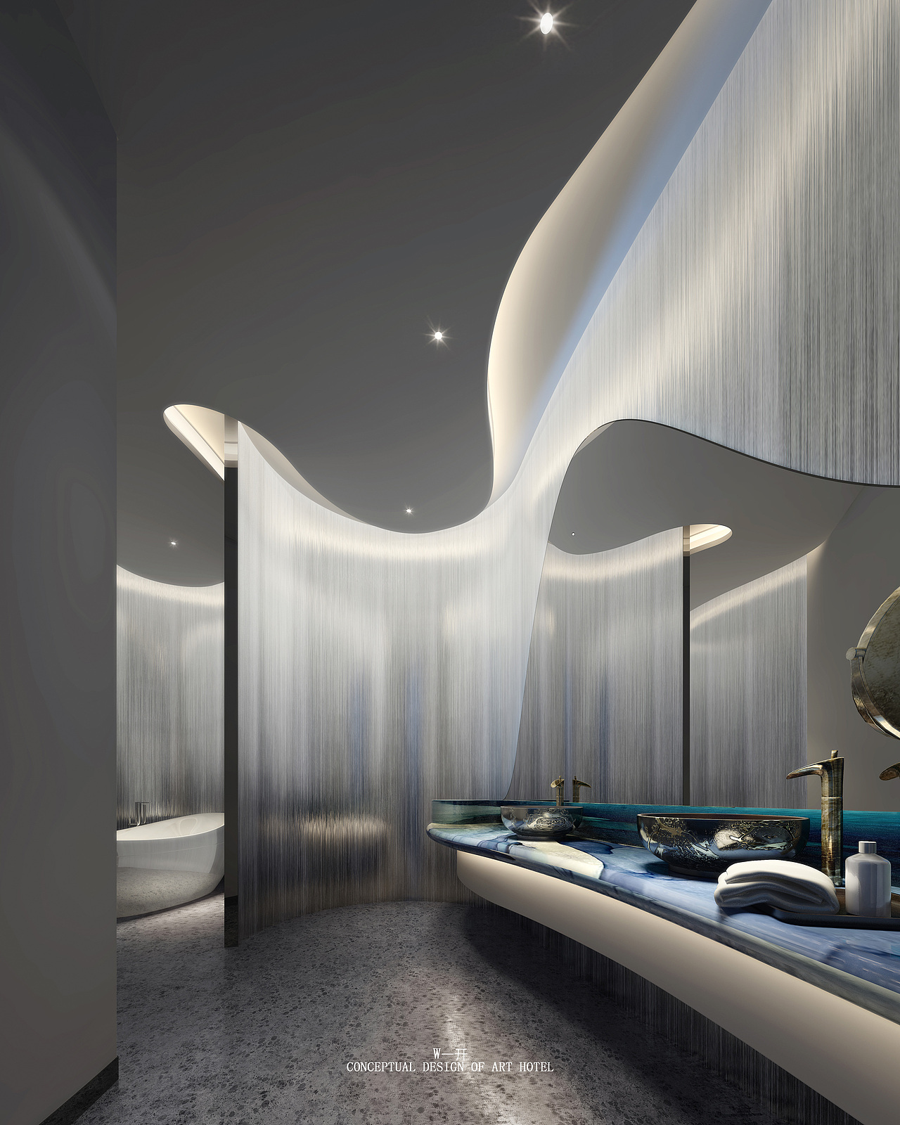 毕设-艺术酒店概念设计|空间|家装设计|w一开_原创作品-站酷zcool
