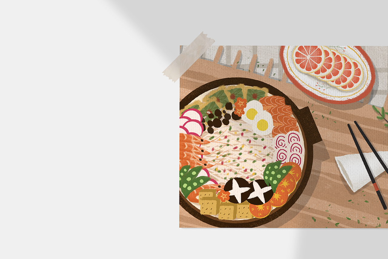 手绘美食插画 — 海鲜锅（图ZMjE2MTIxNjEy） - 创作习作 - 站酷设计师咻咻XXIU原创素材 - 站酷ZCOOL