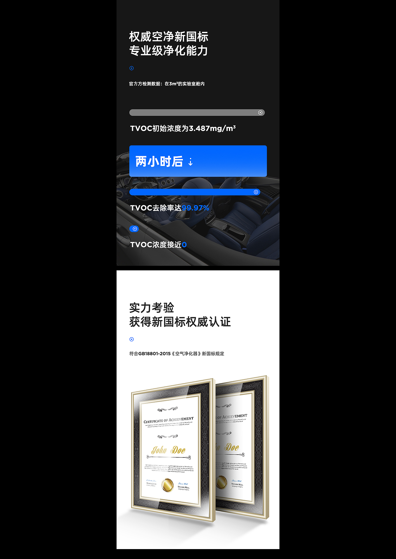 SKYISH车载净化器 / 海尔净水器 (详情页升级视觉提案)