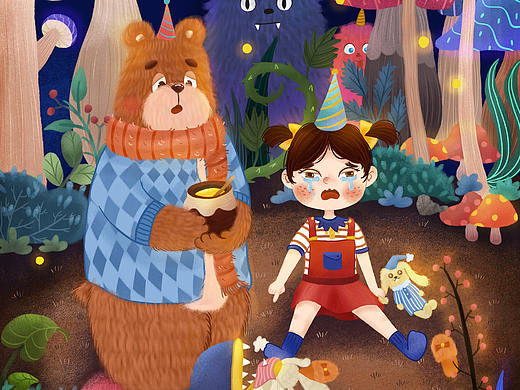 奇幻森林（个人主页-ZNTI4OTY2MDQ=） - 儿童插画 - 站酷设计师小葵酱酱儿原创素材 - 站酷ZCOOL