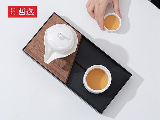 【 中国白·哲选 】极泡便携自动茶具 陶瓷产品新设计
