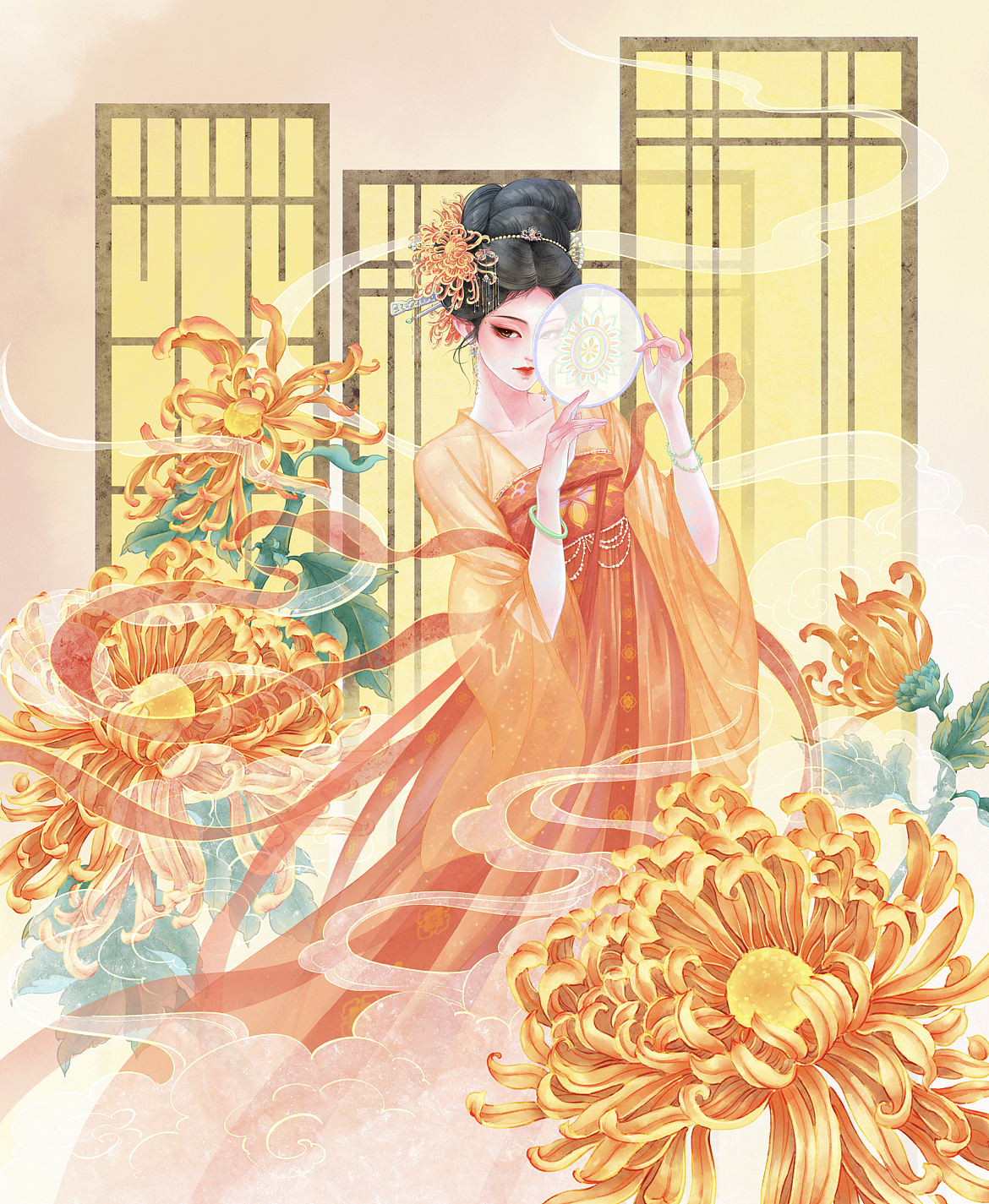 秋——古风人物|过程图分享