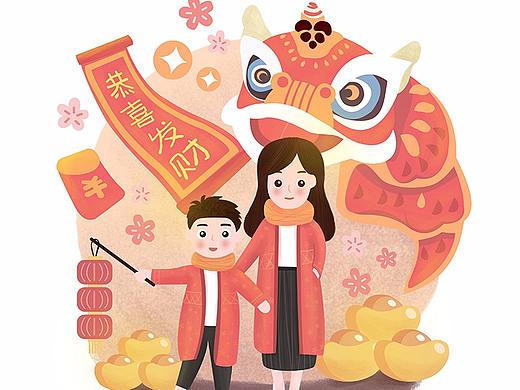 辛小帅系列亲子插画-节日版本