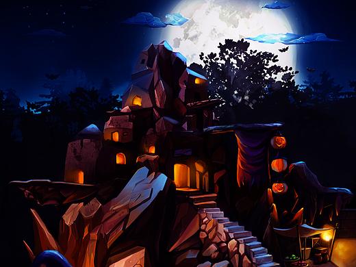 万圣节（个人主页-ZMzgyMTU2NjQ=） - 创作习作 - 站酷设计师太阳神战士原创素材 - 站酷ZCOOL