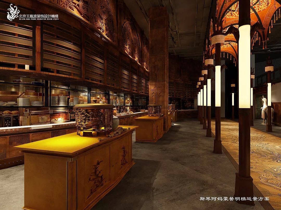 特色餐厅设计，红山褐马 勇士美女--斯琴阿妈蒙餐（图ZMTU1MzYyMzY0） - 家装设计 - 站酷设计师别墅设计公司原创素材 - 站酷ZCOOL