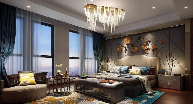 郑州碧桂园300平后现代风格别墅装修效果图欣赏