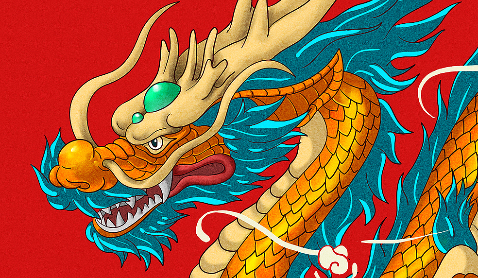 北京故宫活动-了不起的中国年-手绘龙墙画|插画|商业插画|陈野_原创