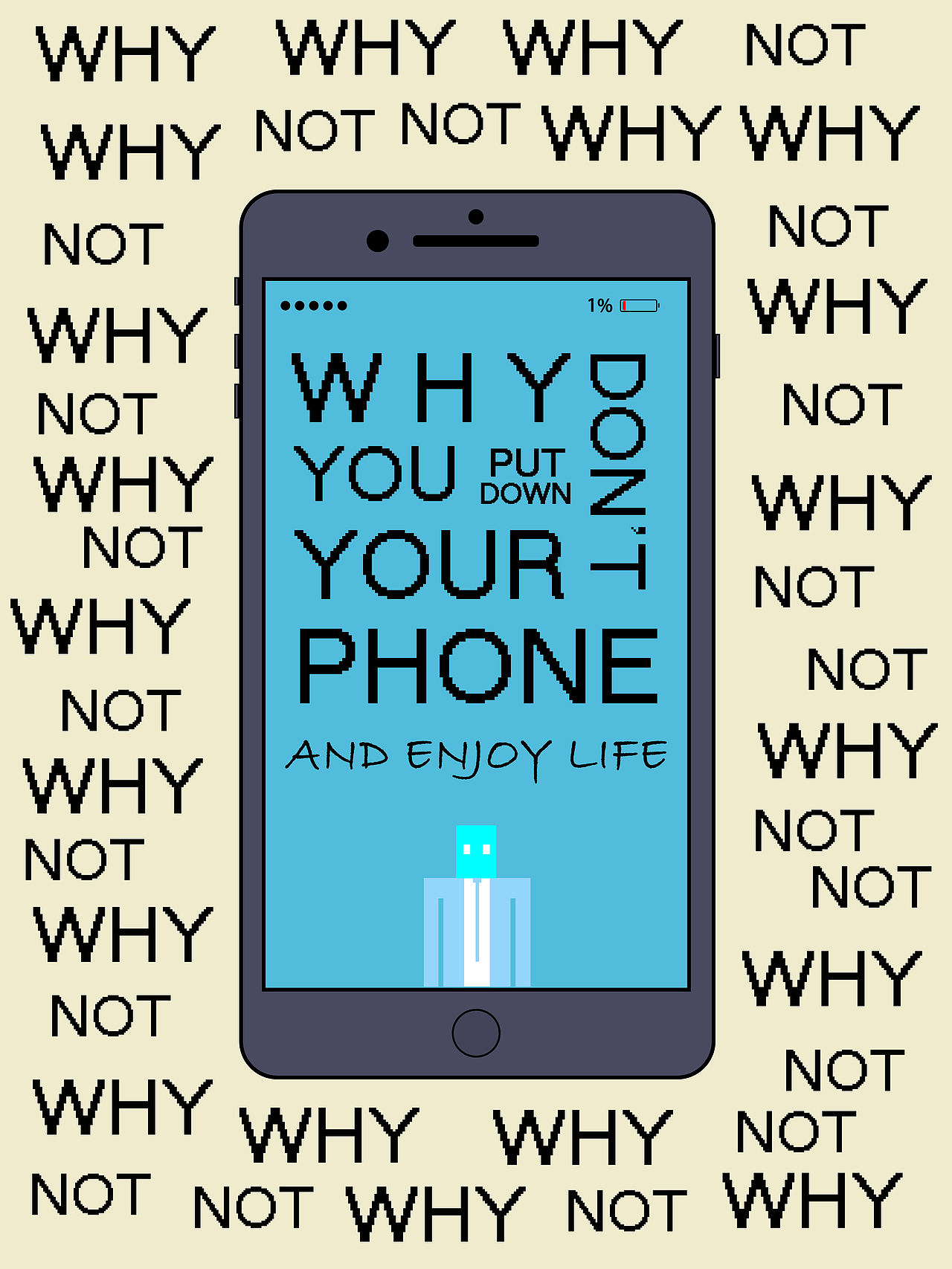 放下手机|平面|海报|23号粉丝_原创作品-站酷zcool