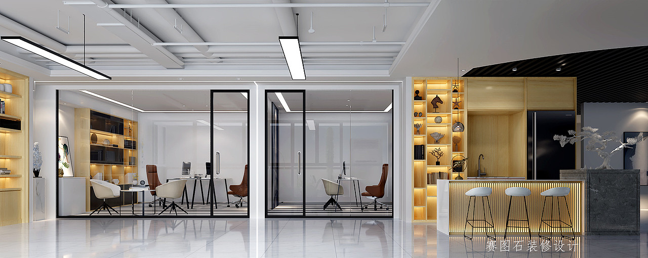 西安科技四路办公室效果图（图ZMTk5NTQ5MjQw） - 家装设计 - 站酷设计师西安装修办公室原创素材 - 站酷ZCOOL