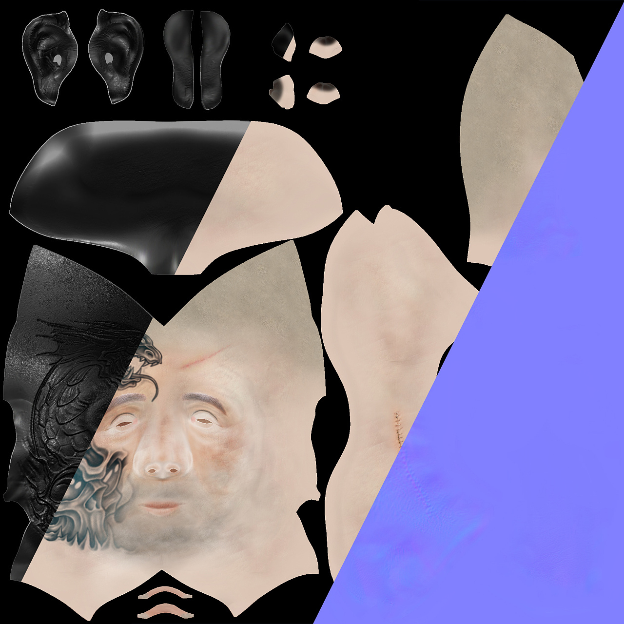 specular map/diffuse map/normal map