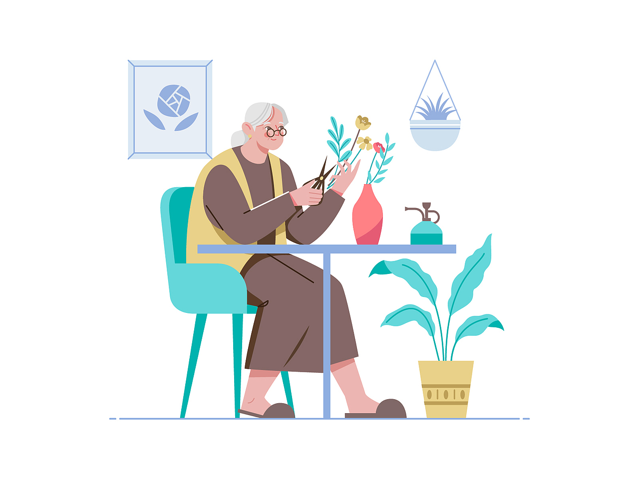 CIMH家政服务平台插画（图ZMjMxNDExNzI0） - 商业插画 - 站酷设计师由然工作室原创素材 - 站酷ZCOOL