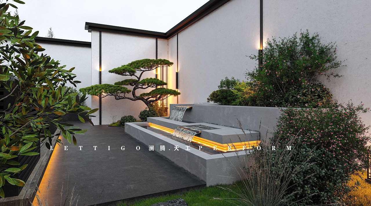 新中式花园庭院景观园林设计（图ZMzQzOTc5MjUy） - 景观设计 - 站酷设计师DesignerZtt186原创素材 - 站酷ZCOOL