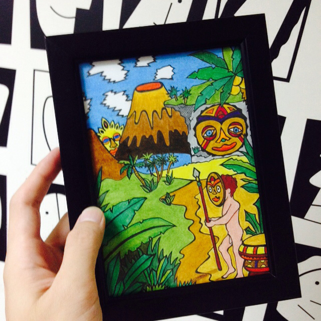 【豆腐先生】疯狂原始人 手绘彩铅插画