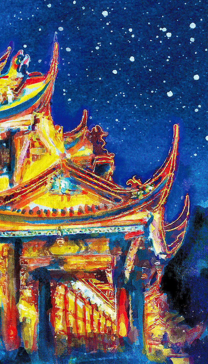 都江堰——南桥夜景