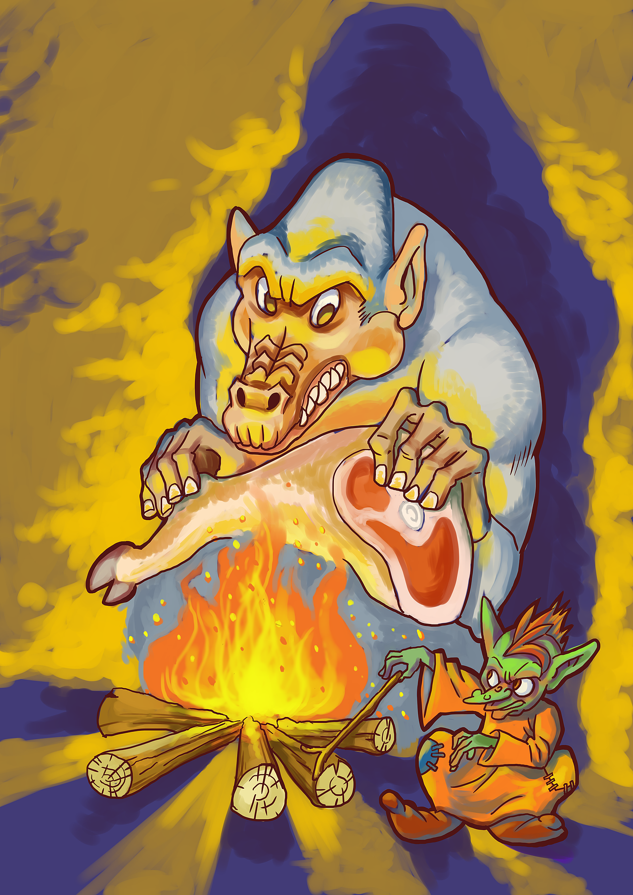 亲子地下城插画