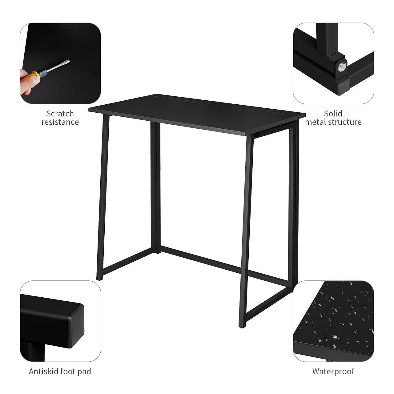 亚马逊-H型折叠书桌白底图及场景图-VR渲染