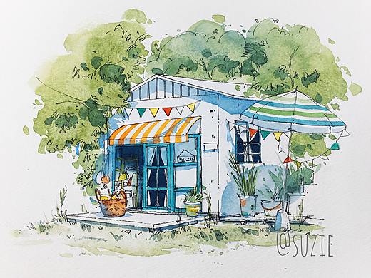 ins风满满的钢笔淡彩来啦！