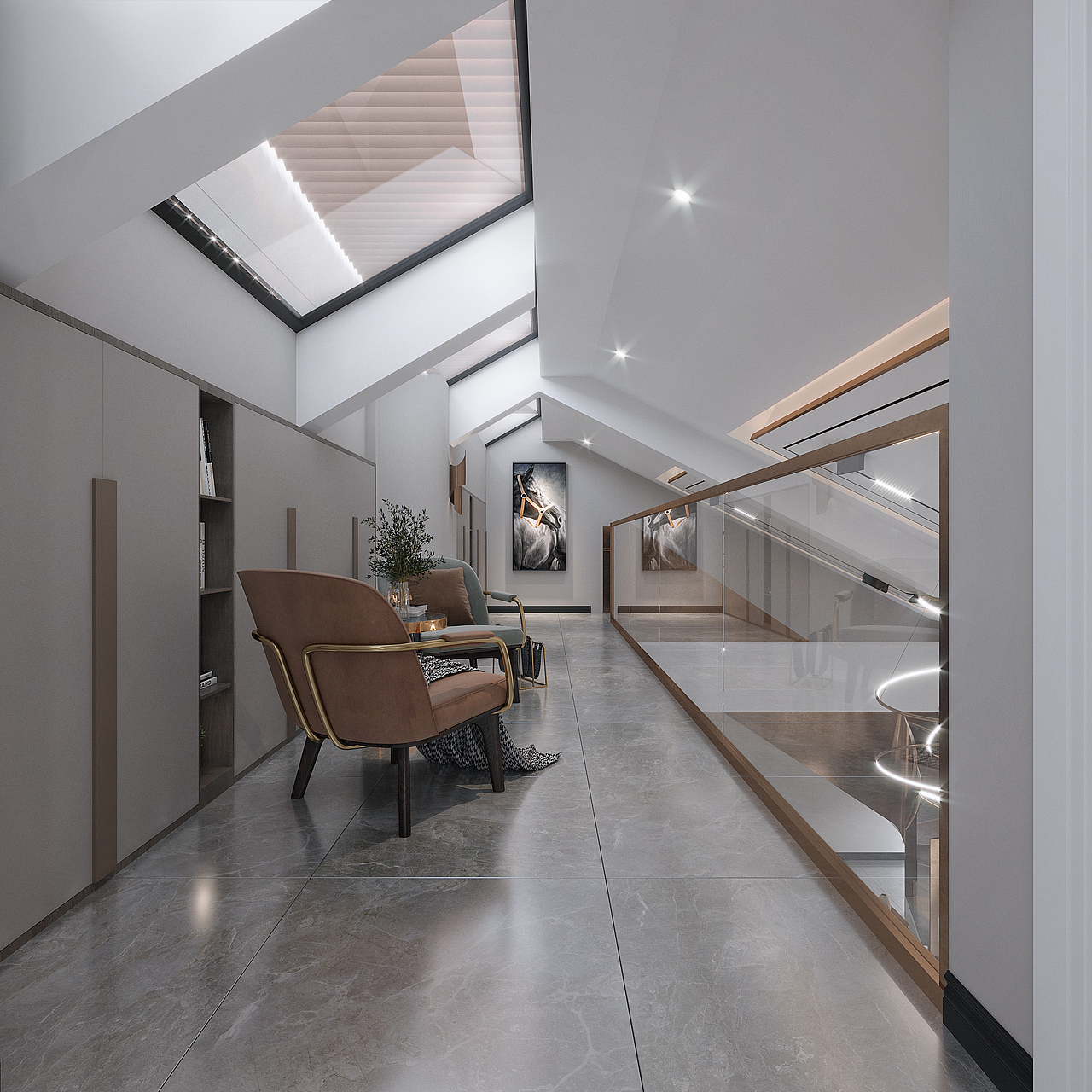 斜顶式小二层别墅