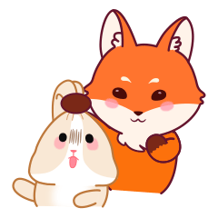 芝爱兔和憨小狐的相爱相杀（图ZMzI2ODgzMzYw） - 网络表情 - 站酷设计师憨小憨原创素材 - 站酷ZCOOL