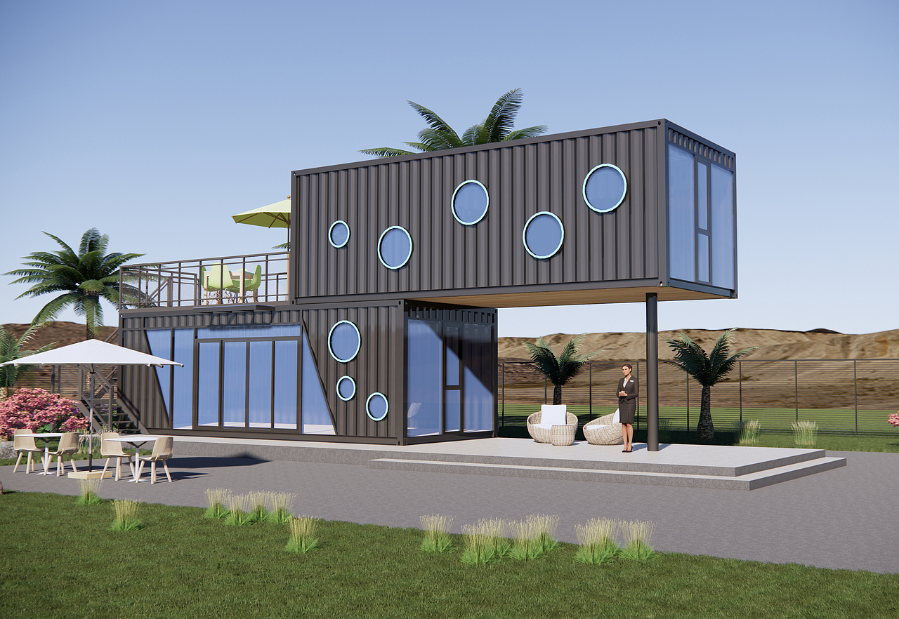 集装箱智慧书吧（图ZMzY2NDkwMTI0） - 建筑设计 - 站酷设计师天马行空集装箱原创素材 - 站酷ZCOOL